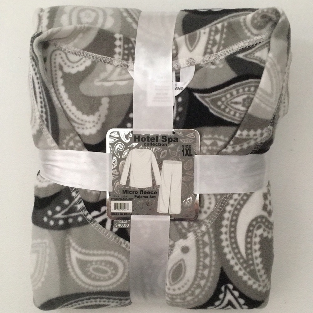 NWT! Gray Paisley Pajama Set